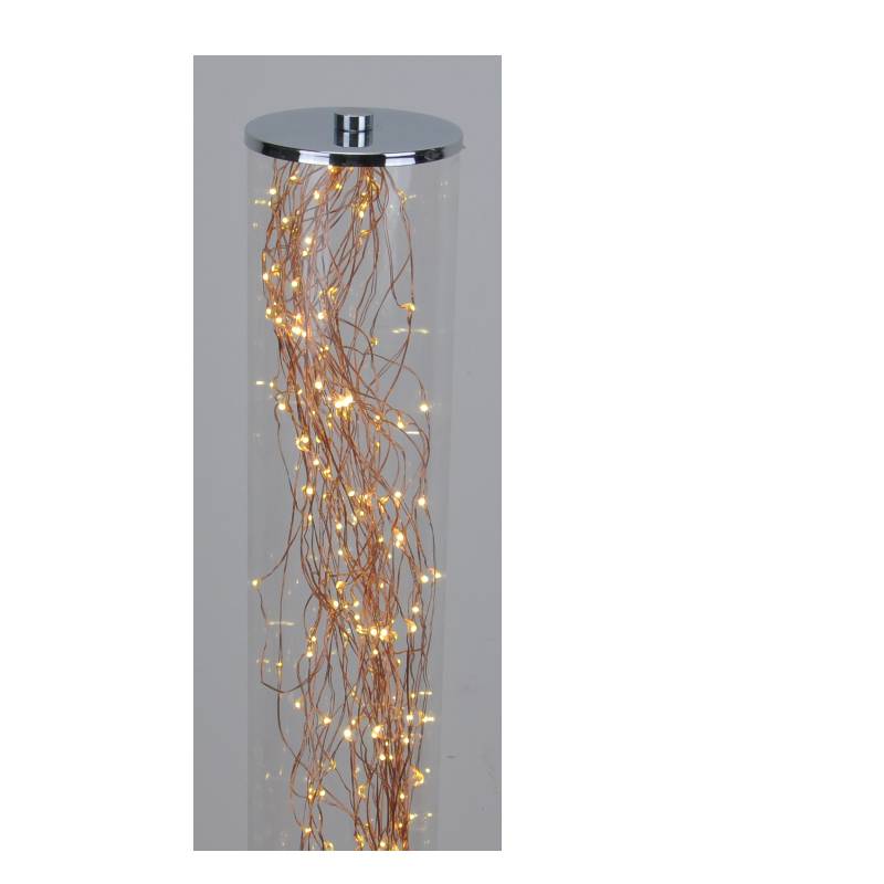 Luminária de pé LED com tubo de acrílico