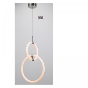 Lâmpada de pingente LED com anel Redondo acrílico rotativo