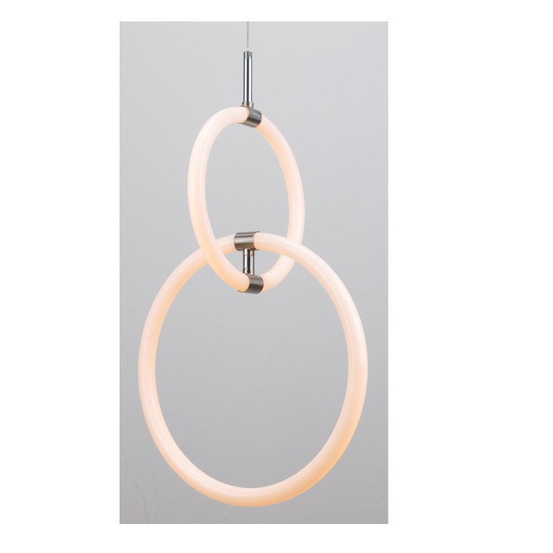 Lâmpada de pingente LED com anel Redondo acrílico rotativo